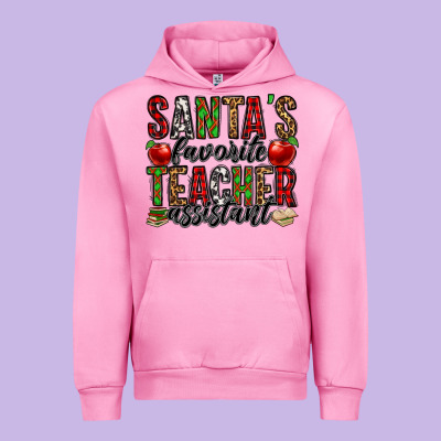 Santa's Favorite Teacher Assistant Urban Hoodie Designed By Jasminsmagicworld