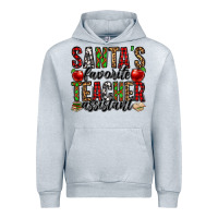 Heather Grey santa's favorite teacher assistant Urban Hoodie - Jasminsmagicworld