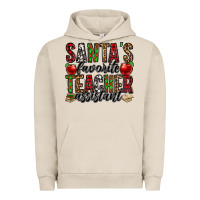 Pigment French Oak santa's favorite teacher assistant Urban Hoodie - Jasminsmagicworld