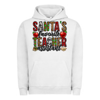 Pigment Lunar Rock santa's favorite teacher assistant Urban Hoodie - Jasminsmagicworld