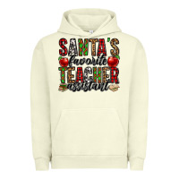 Pigment Pistachio santa's favorite teacher assistant Urban Hoodie - Jasminsmagicworld