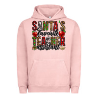 Pigment Salmon santa's favorite teacher assistant Urban Hoodie - Jasminsmagicworld