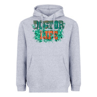 Heather Grey doctor life Heavyweight Hoodie - texasbilliewilder
