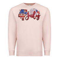 Pale Pink 4th of july zillion Premium Sweatshirt - Zillion Design Studio