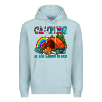 Blue Mist camping is my happy  place Premium Hoodie - AdoDesignShop