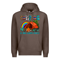 Coffee camping is my happy  place Premium Hoodie - AdoDesignShop