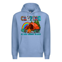 Colony Blue camping is my happy  place Premium Hoodie - AdoDesignShop
