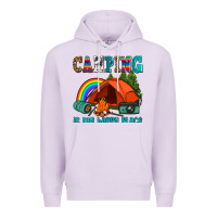 Lilac camping is my happy  place Premium Hoodie - AdoDesignShop