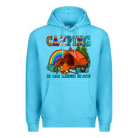 Ocean Blue camping is my happy  place Premium Hoodie - AdoDesignShop