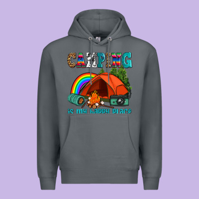 Camping Is My Happy  Place Premium Hoodie Designed By Adodesignshop