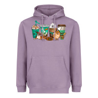 Lavender dog coffee cups Heavyweight Hoodie - texasbilliewilder