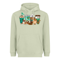 Matcha dog coffee cups Heavyweight Hoodie - texasbilliewilder