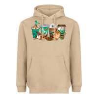 Mushroom dog coffee cups Heavyweight Hoodie - texasbilliewilder