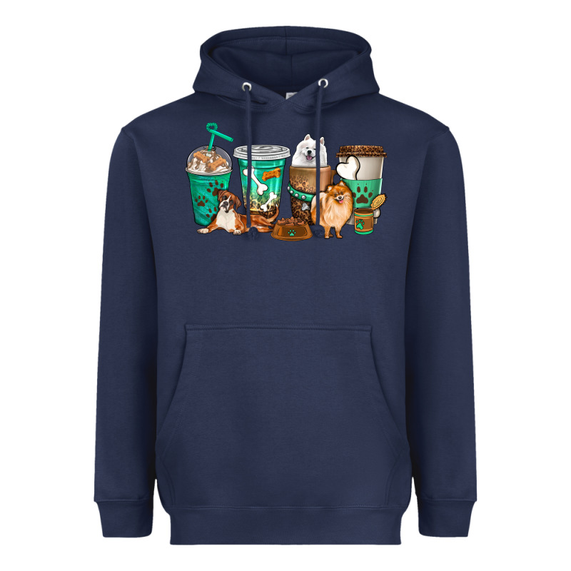 Dog Coffee Cups Heavyweight Hoodie by texasbilliewilder | Teevron