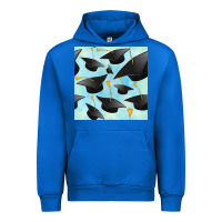Cobalt graduation cap seamless pattern Urban Hoodie - BundleAndBundleShop