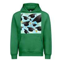 Emerald graduation cap seamless pattern Urban Hoodie - BundleAndBundleShop