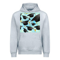 Heather Grey graduation cap seamless pattern Urban Hoodie - BundleAndBundleShop
