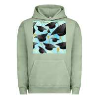 Pigment Oil Green graduation cap seamless pattern Urban Hoodie - BundleAndBundleShop