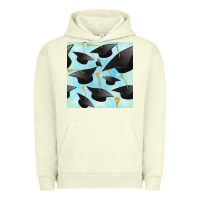 Pigment Pistachio graduation cap seamless pattern Urban Hoodie - BundleAndBundleShop