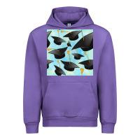 Tulip graduation cap seamless pattern Urban Hoodie - BundleAndBundleShop