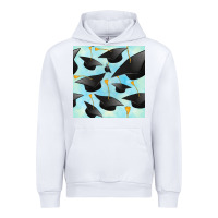 White graduation cap seamless pattern Urban Hoodie - BundleAndBundleShop