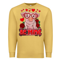 Antique Gold be mine valentine's day baby pig Premium Sweatshirt - RanaPortraitStore