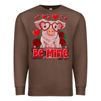 Chestnut be mine valentine's day baby pig Premium Sweatshirt - RanaPortraitStore