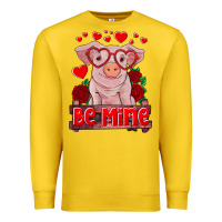 Lemon be mine valentine's day baby pig Premium Sweatshirt - RanaPortraitStore