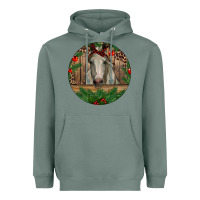 Sage Christmas Horse Heavyweight Hoodie - RanaPortraitStore