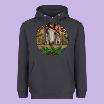 Heavyweight Hoodie Christmas Horse