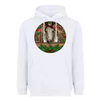 White Christmas Horse Heavyweight Hoodie - RanaPortraitStore