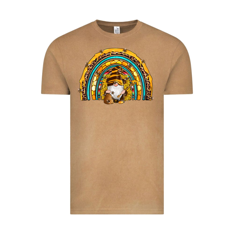 Western Bee Gnomes Sunflowers Beehive Honeycomb Leopard Turquoise Sera Vintage Tee by Artiststas | Teevron