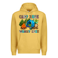 Antique Gold camp more worry less Premium Hoodie - AdoDesignShop