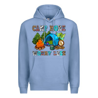 Colony Blue camp more worry less Premium Hoodie - AdoDesignShop