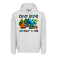 Dove Grey camp more worry less Premium Hoodie - AdoDesignShop