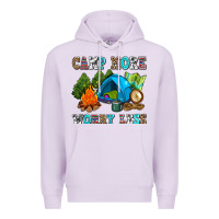 Lilac camp more worry less Premium Hoodie - AdoDesignShop