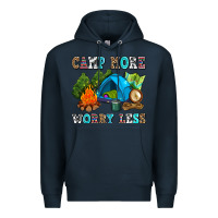 Navy camp more worry less Premium Hoodie - AdoDesignShop