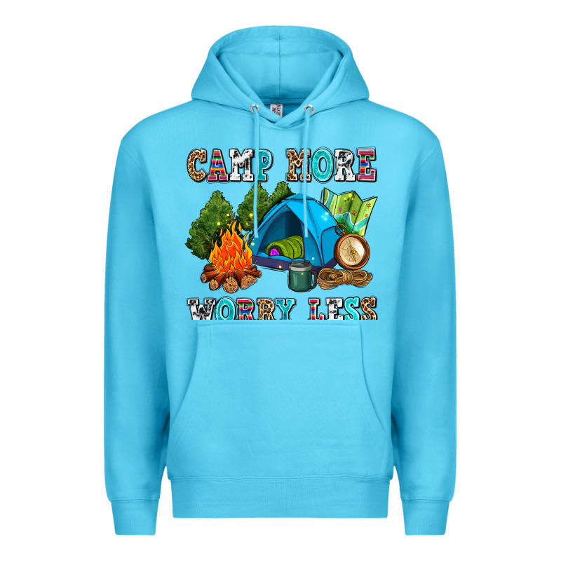 Camp More Worry Less Premium Hoodie by AdoDesignShop | Teevron