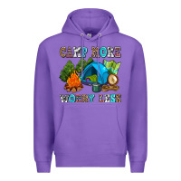 Purple camp more worry less Premium Hoodie - AdoDesignShop