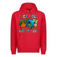 Red camp more worry less Premium Hoodie - AdoDesignShop