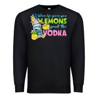 Black when life gives you lemons Premium Sweatshirt - texasbilliewilder