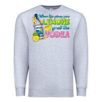 Heather Grey when life gives you lemons Premium Sweatshirt - texasbilliewilder