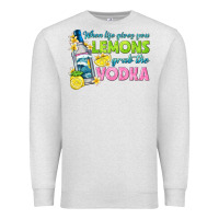 Oatmeal Heather when life gives you lemons Premium Sweatshirt - texasbilliewilder