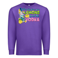 Purple when life gives you lemons Premium Sweatshirt - texasbilliewilder
