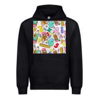 Black back to school seamless pattern Urban Hoodie - BundleAndBundleShop