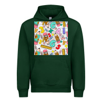Foreset Green back to school seamless pattern Urban Hoodie - BundleAndBundleShop
