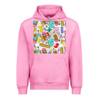 Fuchsia Pink back to school seamless pattern Urban Hoodie - BundleAndBundleShop