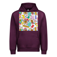Mauve Wine back to school seamless pattern Urban Hoodie - BundleAndBundleShop