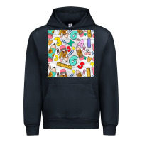 Navy back to school seamless pattern Urban Hoodie - BundleAndBundleShop