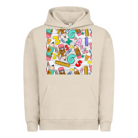 Pigment French Oak back to school seamless pattern Urban Hoodie - BundleAndBundleShop